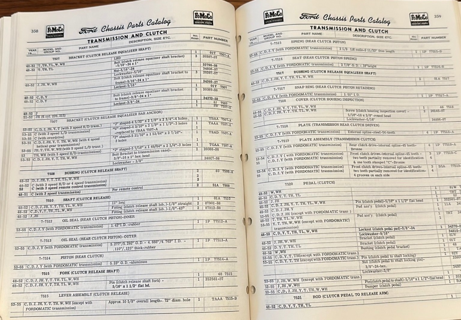 1948 - 1955 Ford Truck Chassis Parts and Accessories Catalog dec -55 - 2