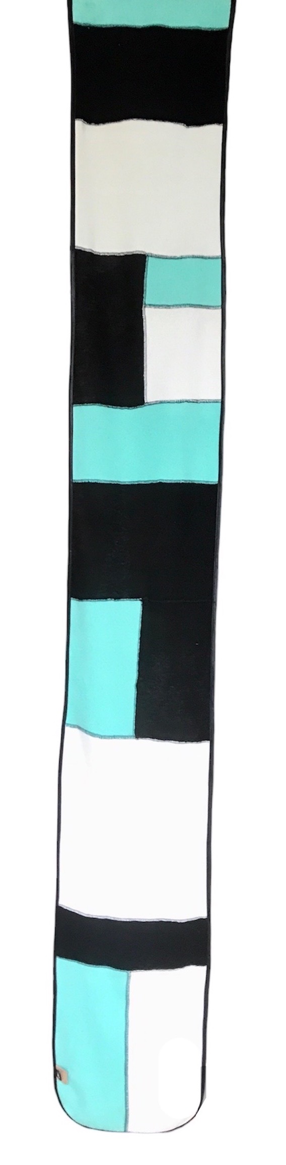 SÅLD Halsduk Bro, Ljusturkos/svart/offwhite, No 3 - 6