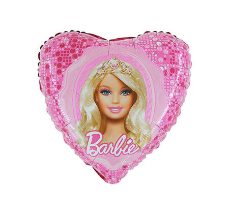 Folieballong - Barbie - Rosa hjärta