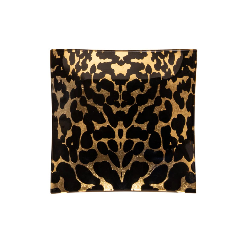 Ortigia Glass Plate Gattopardo Square