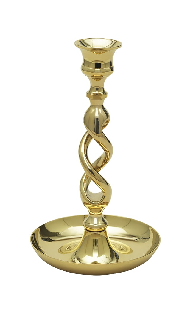 Miccis House Ljusstake Skruven Mässing 22cm