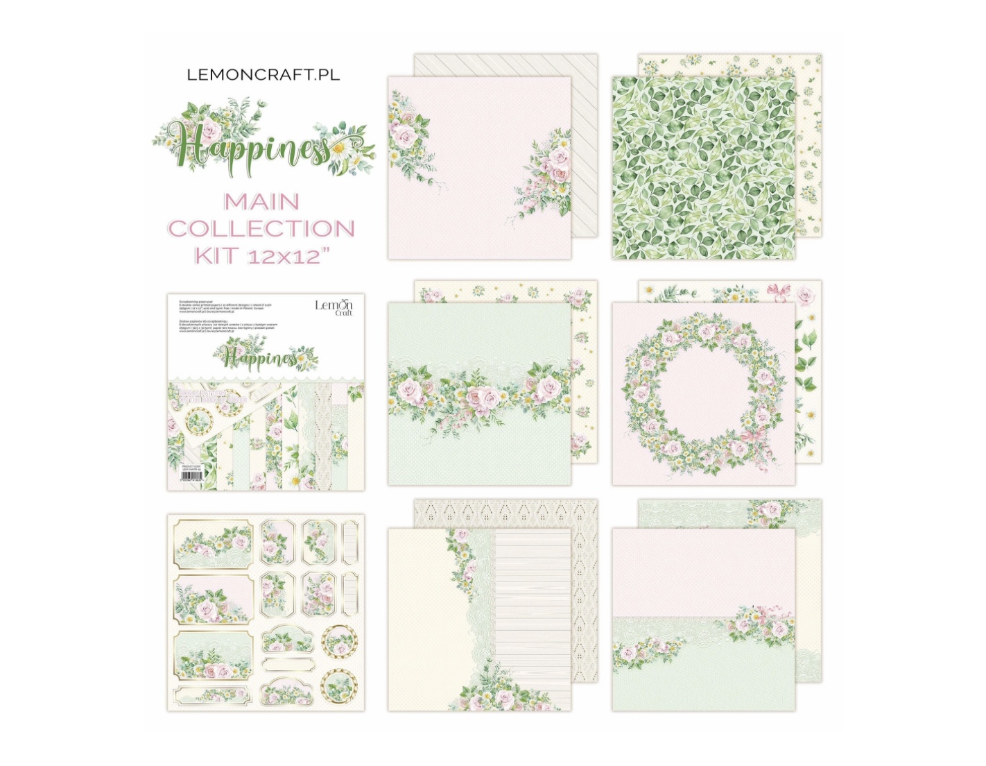 Lemon Craft Happiness 12x12 inch paper pad - 2