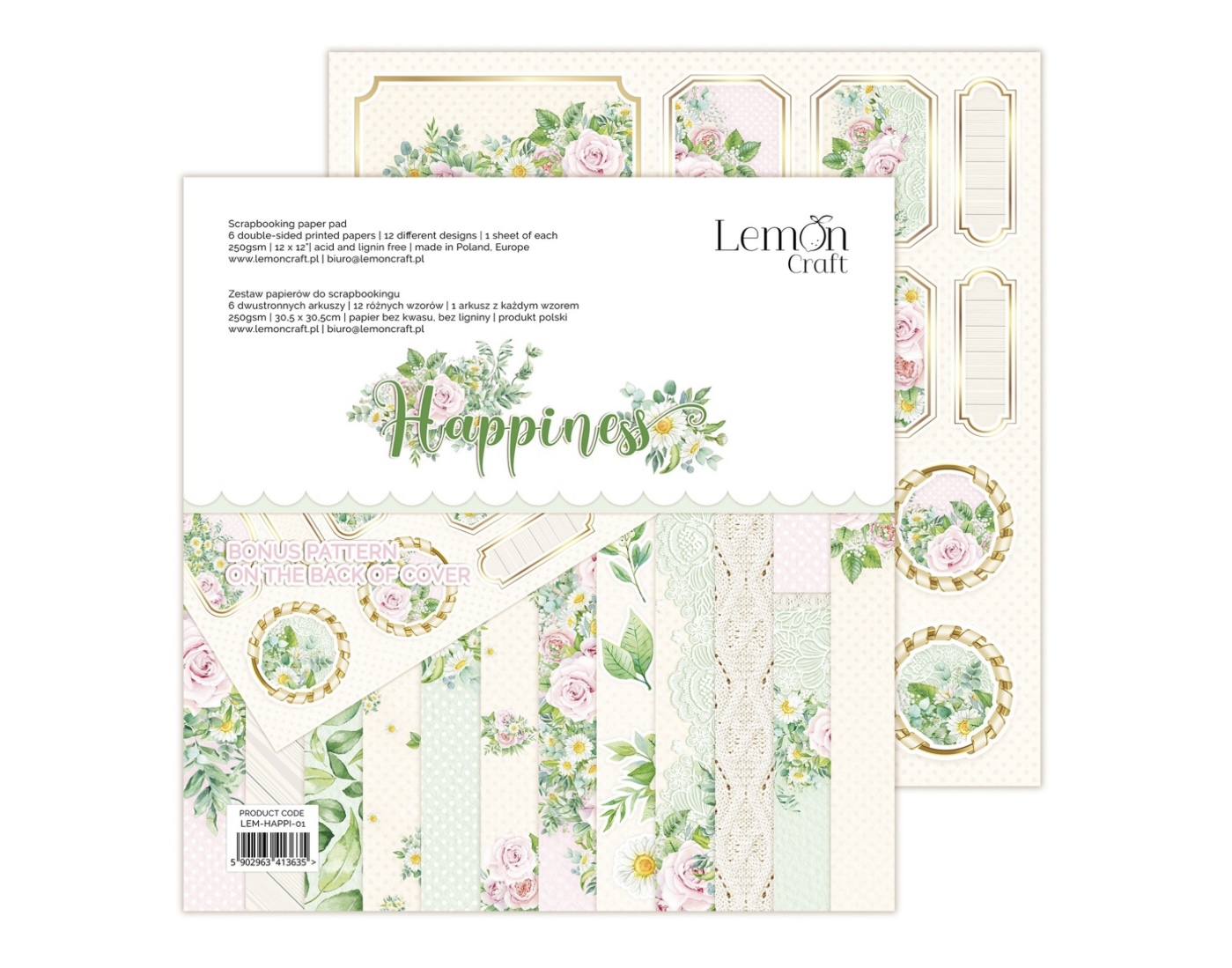 Lemon Craft Happiness 12x12 inch paper pad