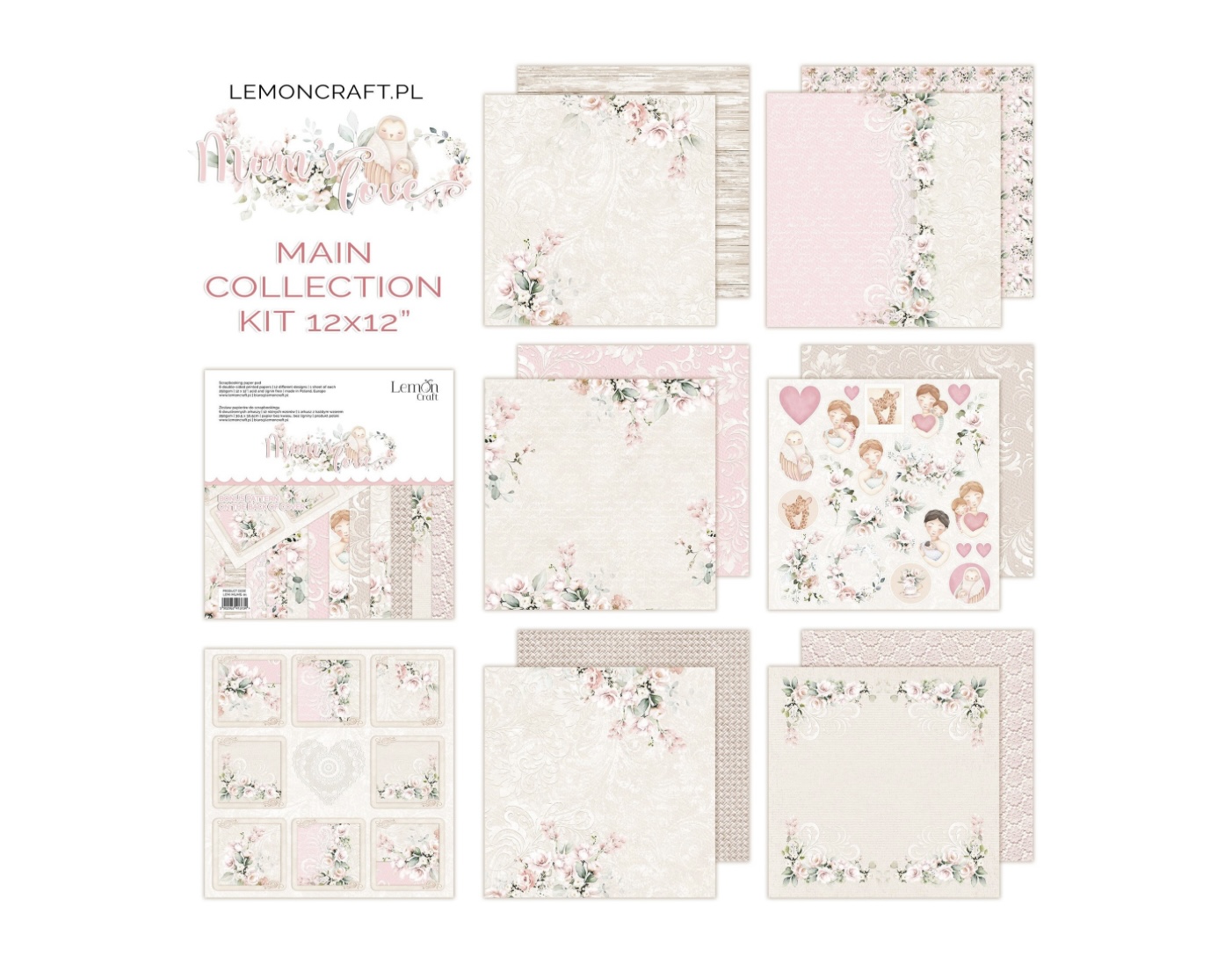 Lemon Craft Mums' Love 12x12 Inch Paper Pad - 2