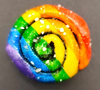 Magnet Kanelbulle Regnbåge