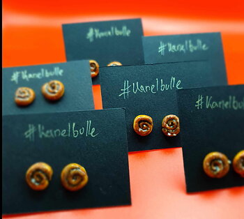 Stiftörhängen Kanelbulle