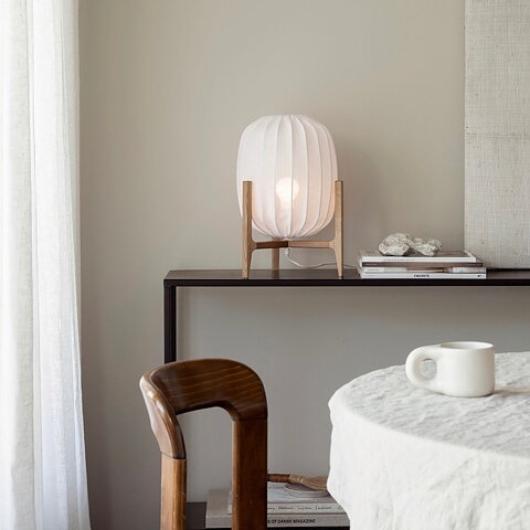PRISMA TABLE OAK LAMP