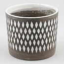 Ingrid Atterberg (Pepita 1954) Flower Pot with White Diamonds Pattern 9 cm