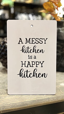 Skärbräda-A Messy Kitchen  svart/vit