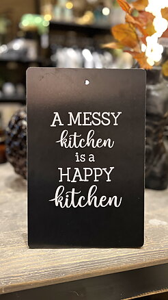 Skärbräda-A Messy Kitchen  svart/vit