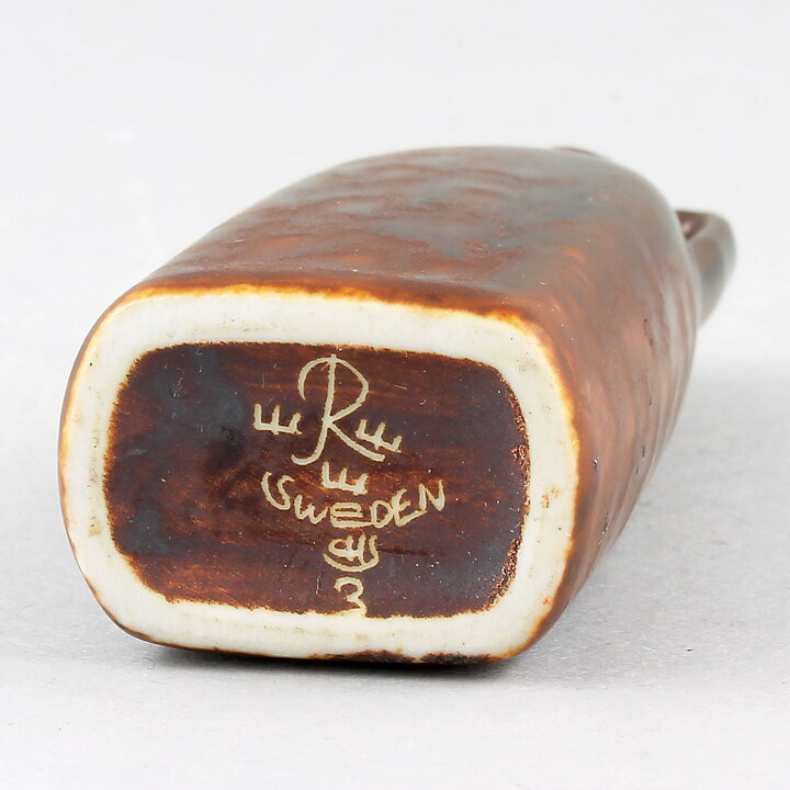 Carl-Harry Stålhane (1950s) Dark Brown Miniature Vase 7,5 cm (#3)