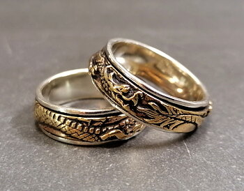 Spinnring - Drake - Silver/Brons