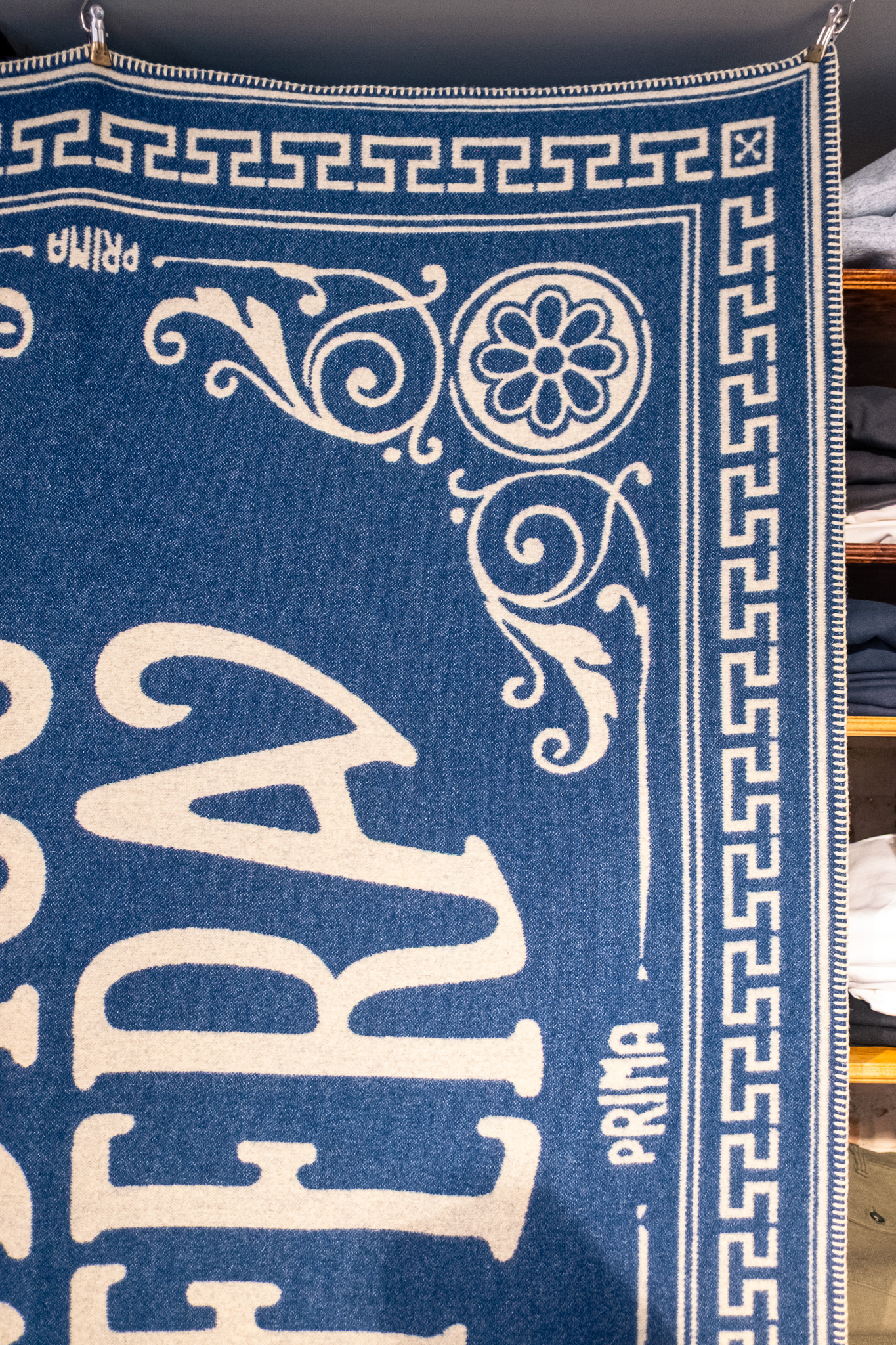 Indigofera - Logo Blanket Blue Pure Wool - 3