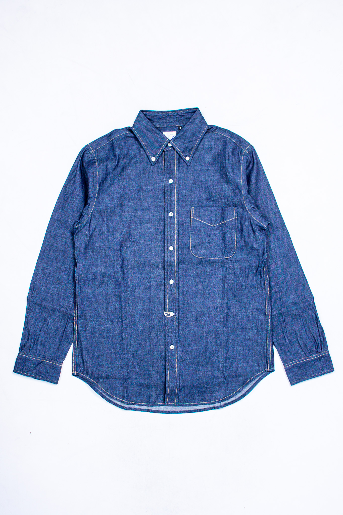 orSlow - Denim Button Down Shirt One Wash - 2