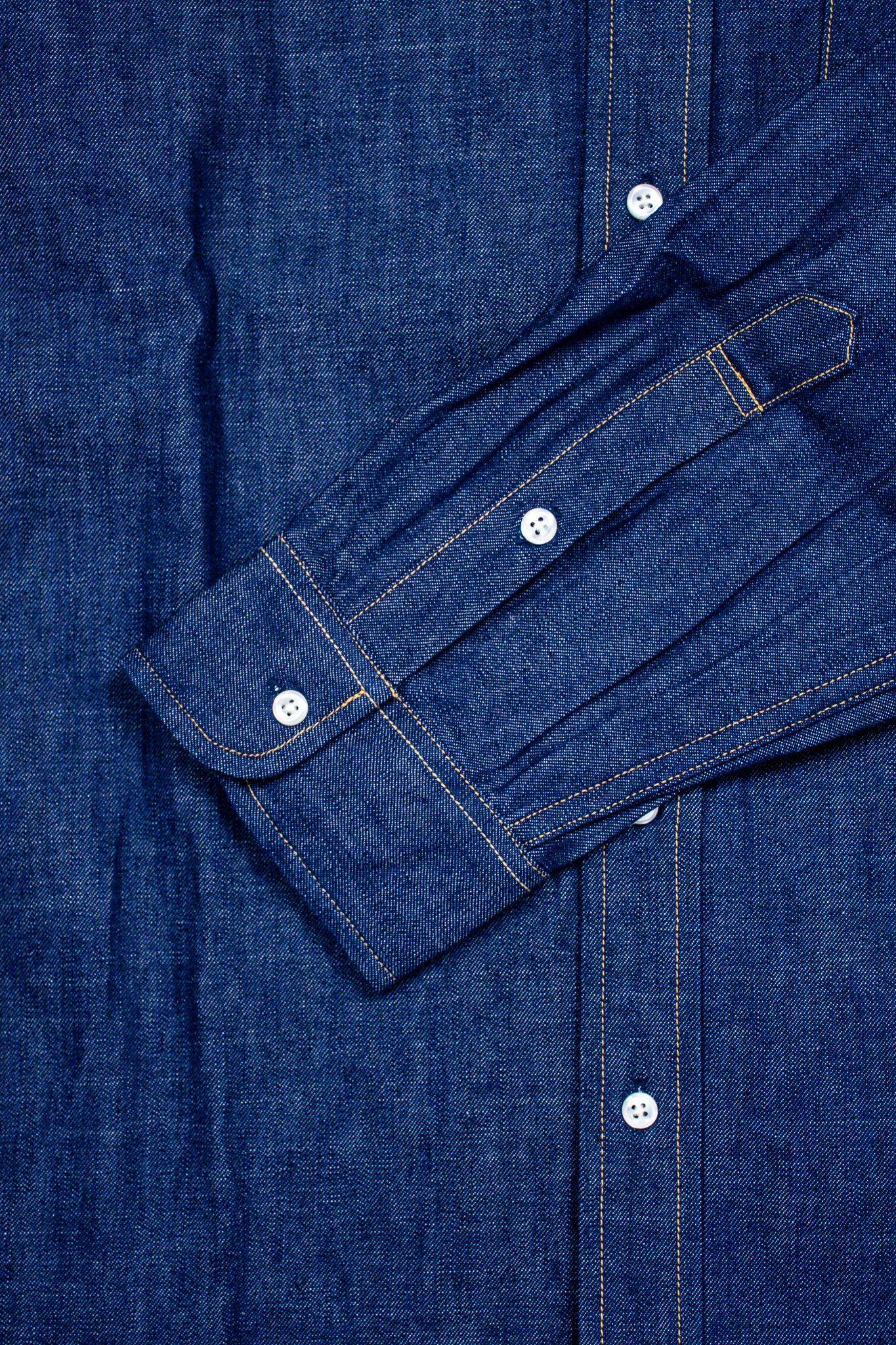 orSlow - Denim Button Down Shirt One Wash - 3