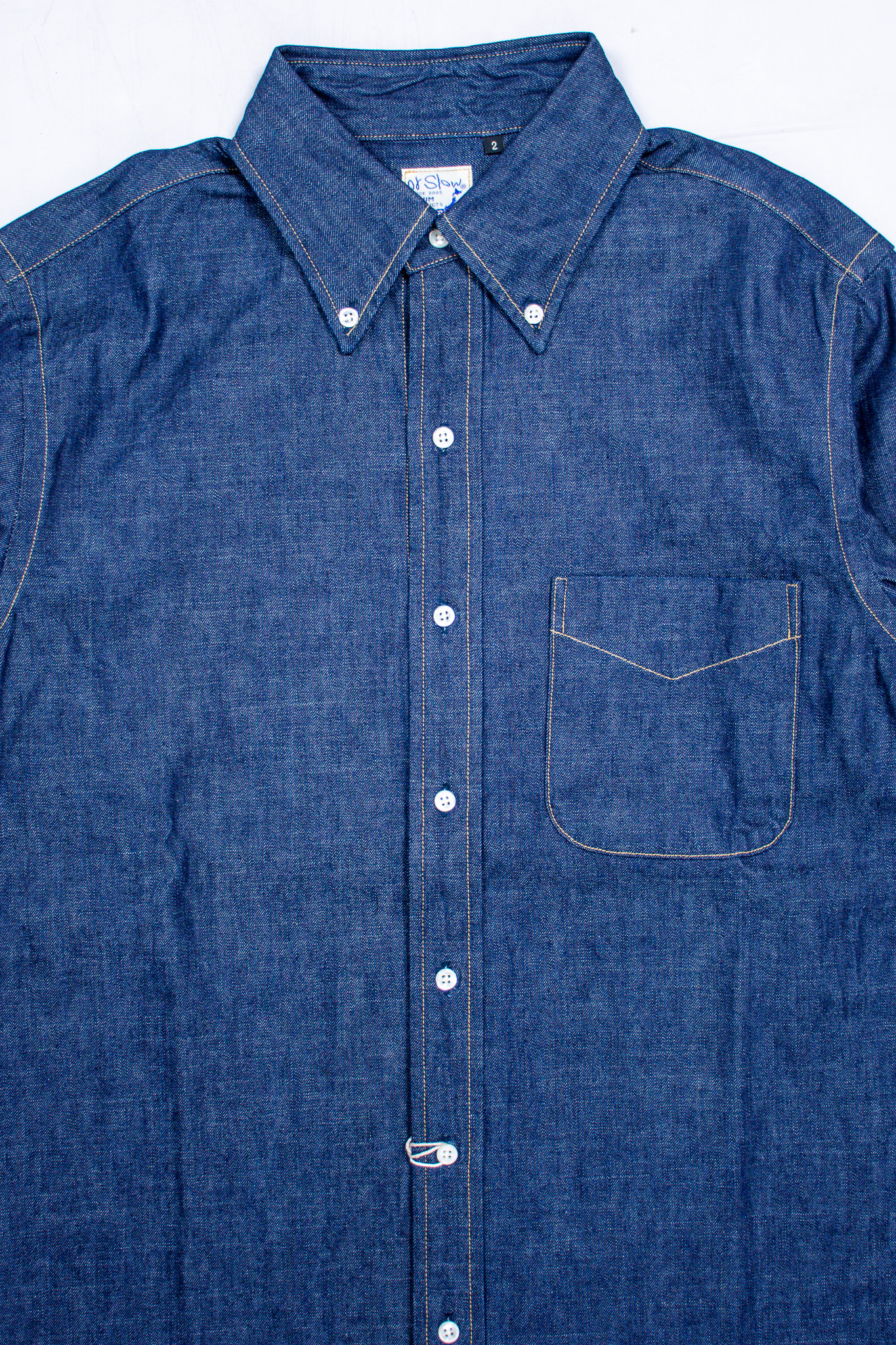 orSlow - Denim Button Down Shirt One Wash - 6