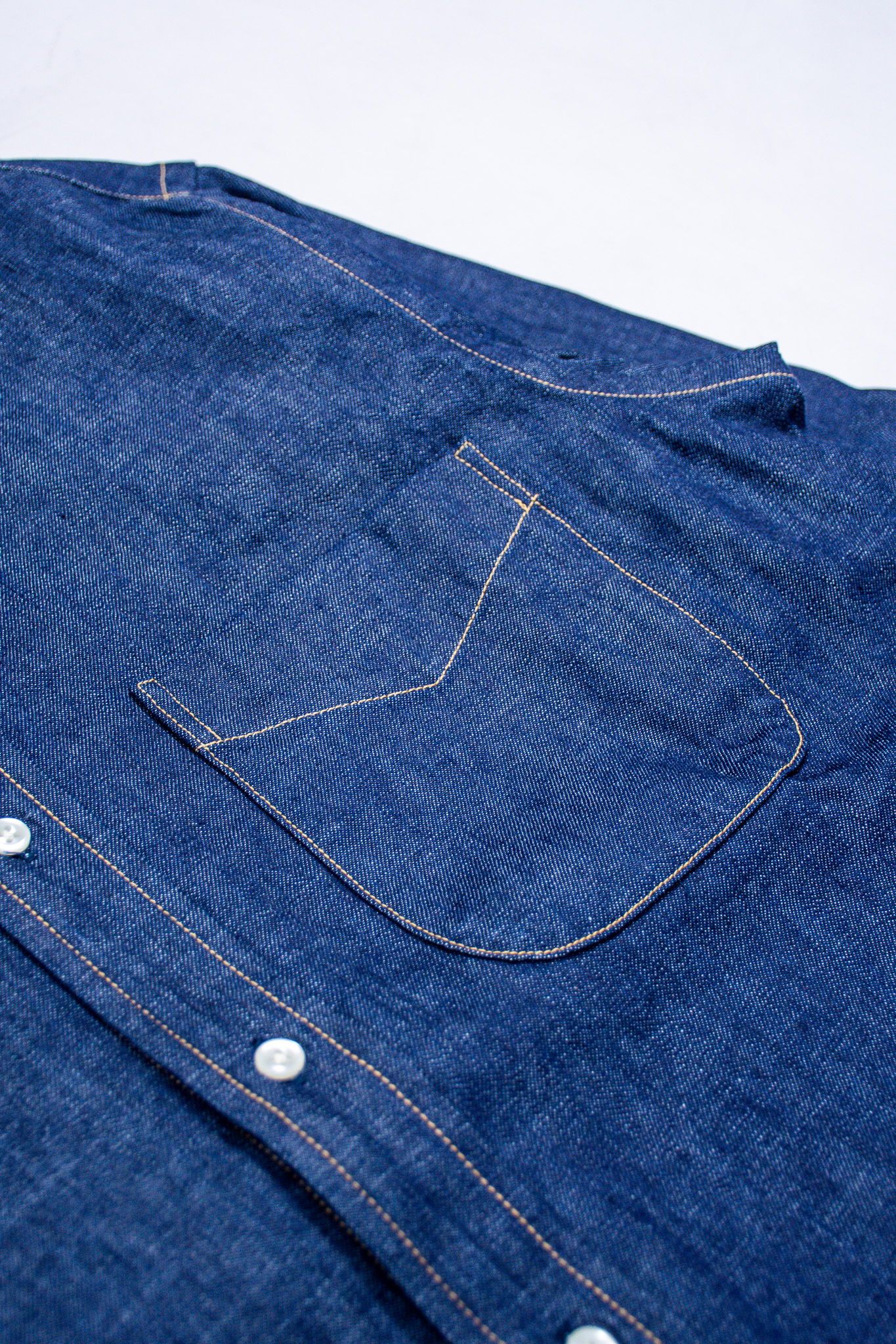 orSlow - Denim Button Down Shirt One Wash - 5