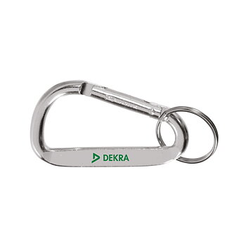 Karbinhake med nyckelring , silver