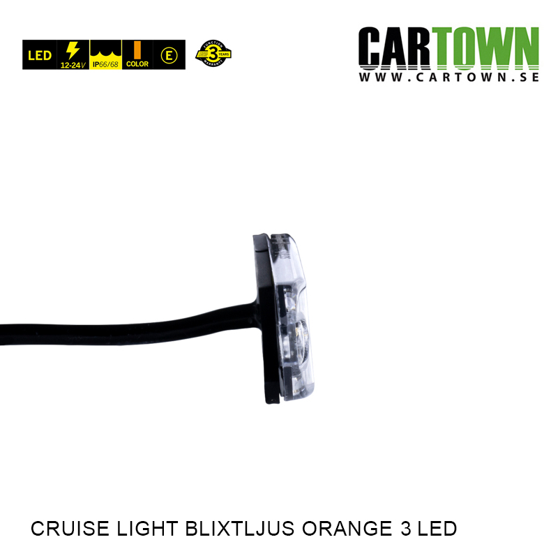 Blixtljus 3-6 LED –  Cruise light, Orange - 4