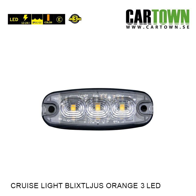 Blixtljus 3-6 LED –  Cruise light, Orange - 2