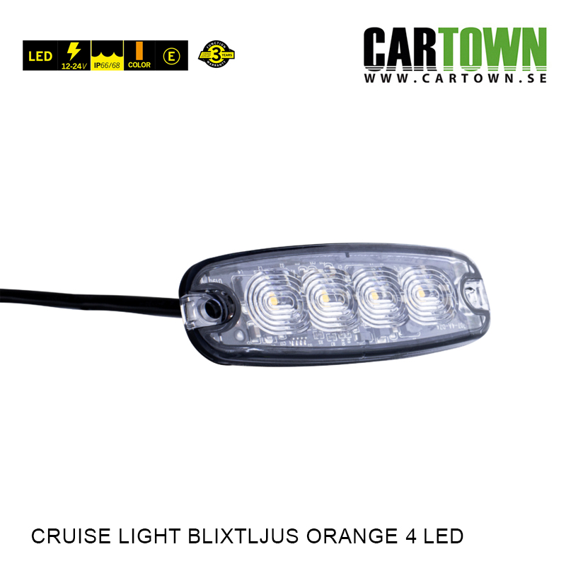 Blixtljus 3-6 LED –  Cruise light, Orange - 5