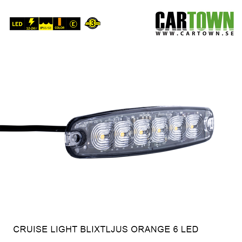 Blixtljus 3-6 LED –  Cruise light, Orange - 6