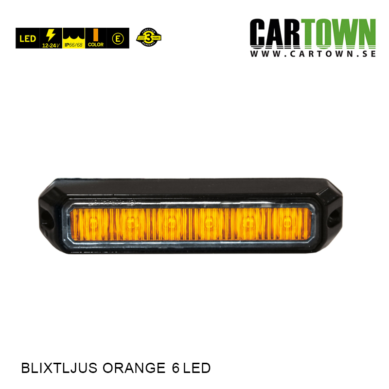 Blixtljus 4-6 LED –  Mini, Orange - 3