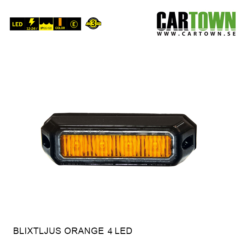 Blixtljus 4-6 LED –  Mini, Orange - 2