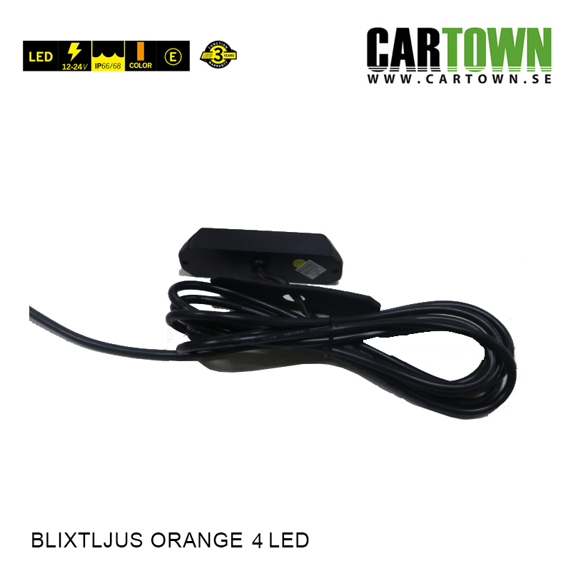 Blixtljus 4-6 LED –  Mini, Orange - 5