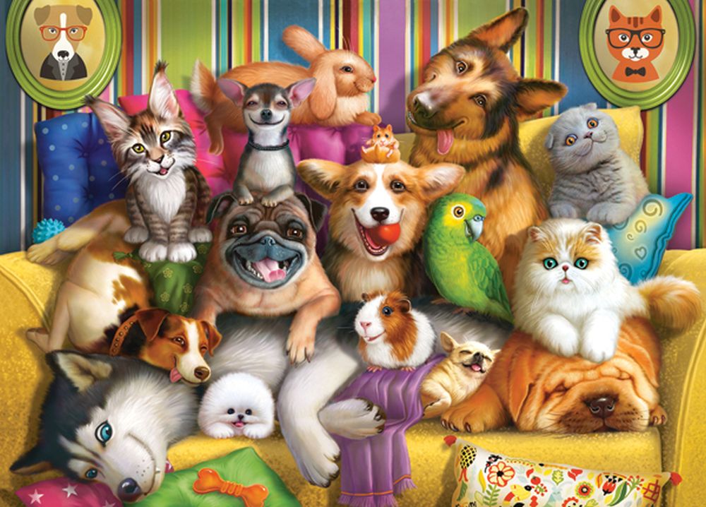 Playful Pets, 60-bitarspussel (B-066254)