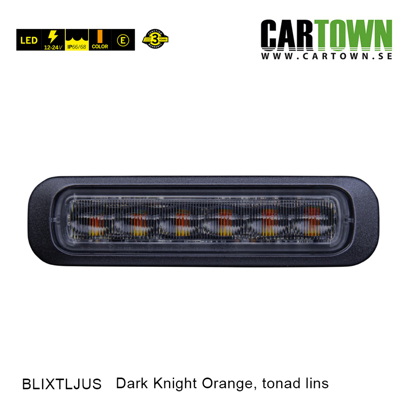 Blixtljus 4-6 LED –  Dark Knight, Orange, Tonad - 3