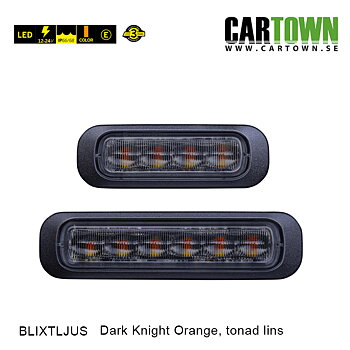Blixtljus 4-6 LED –  Dark Knight, Orange, Tonad