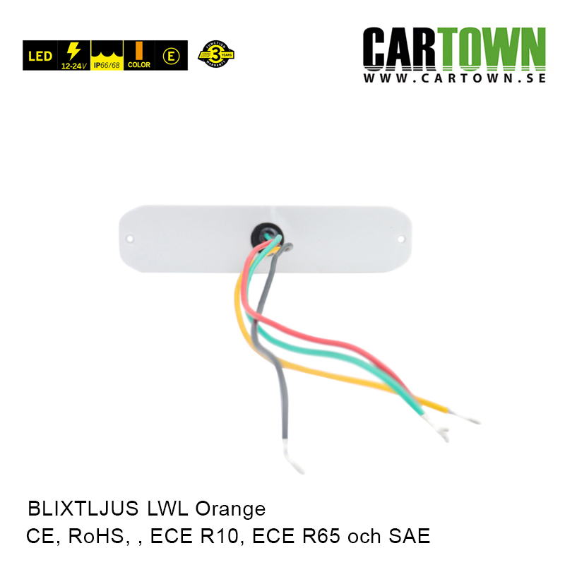 Blixtljus 3, 6 LED –  LWL-18, Orange - 5