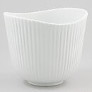 Stig Lindberg (Vinda 1950) White Bowl with Linear Relief 12 cm (2)