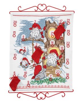 Tomtenissar i träd - julkalender 270012