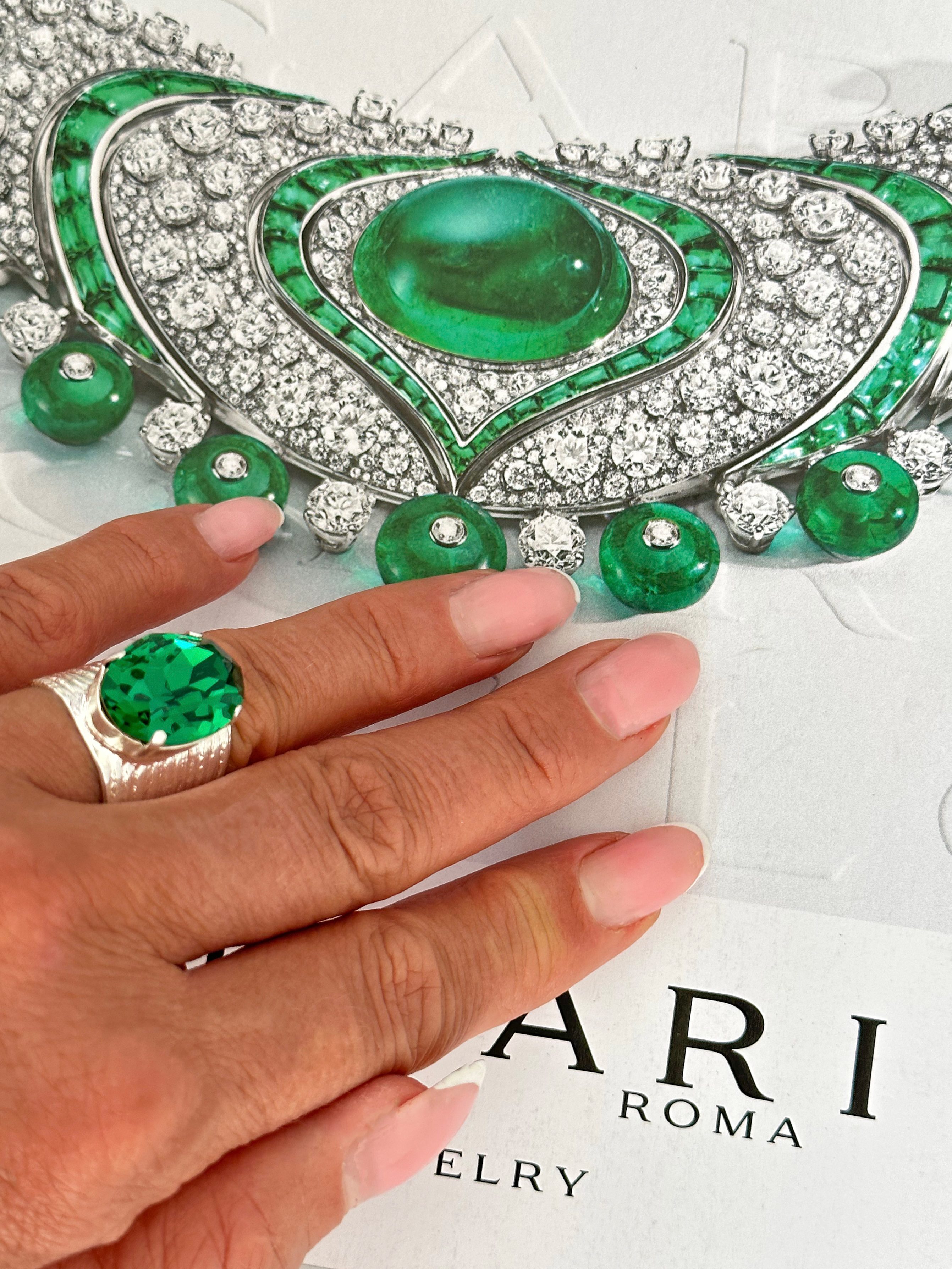 Ring Cleo Majestic Green Silver