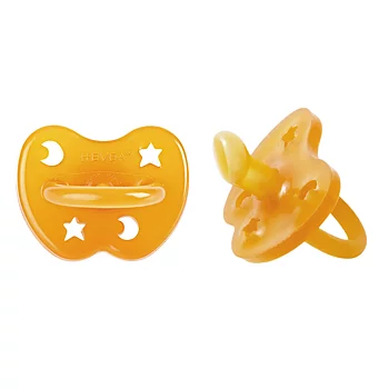 Napp naturgummi stjärna & måne 3-36 mån (anatomisk) - Hevea baby