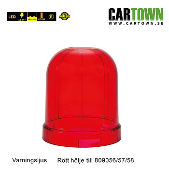Varningsljus Strands, Färgat glas till 809056/57/58, Rött