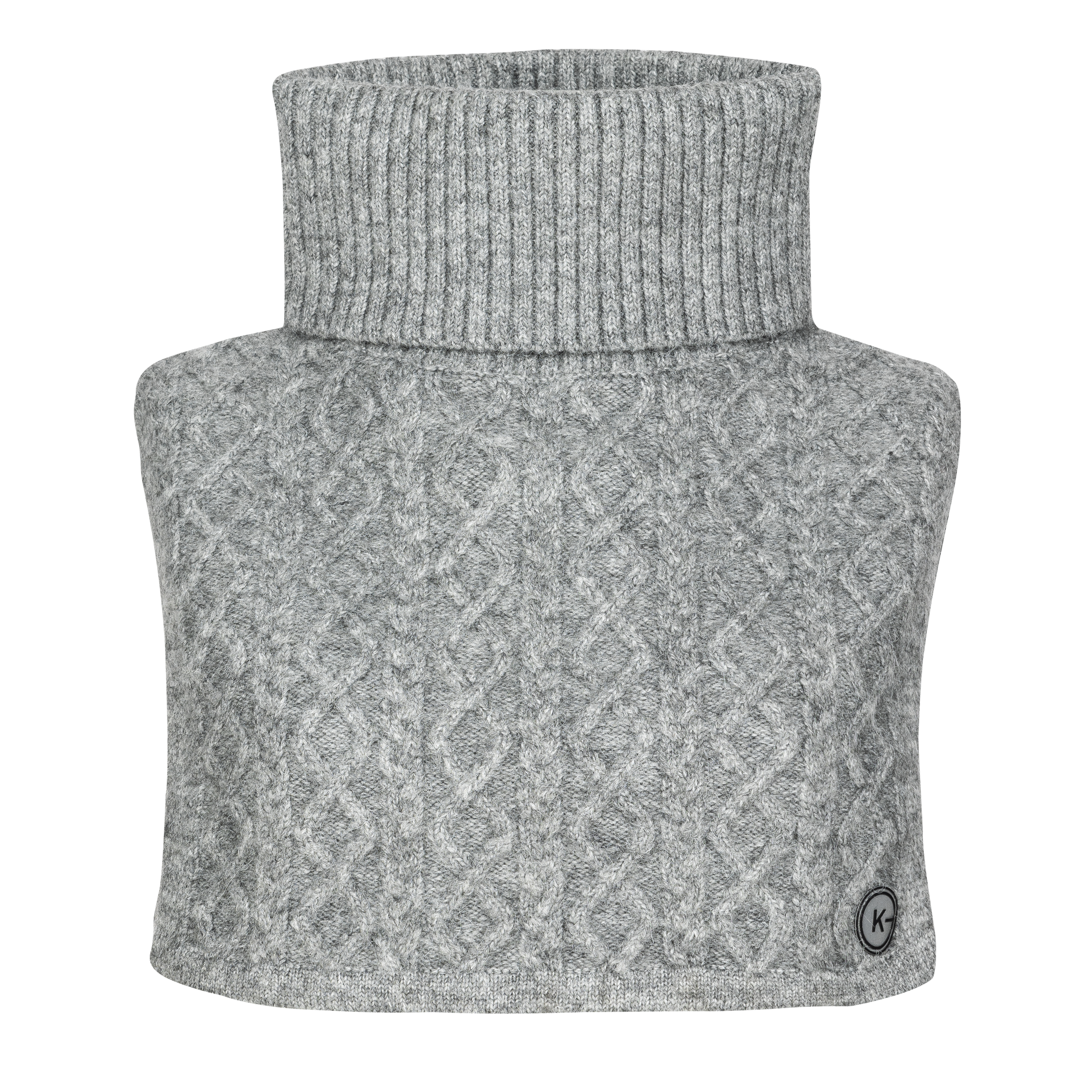 Kingsland Graziella Knitted Collar Dark Grey