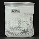 Bertil Vallien (Network 1978) White Bag Vase with Net Relief 6 cm #48011