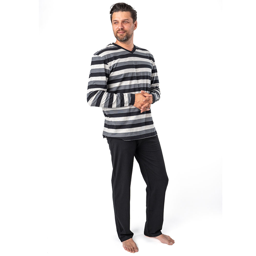 Fathers & Friends - Pyjamas L/S - Black/White