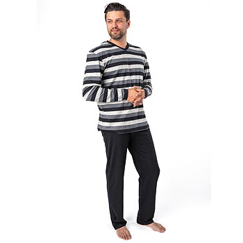 Fathers & Friends - Pyjamas L/S - Black/White