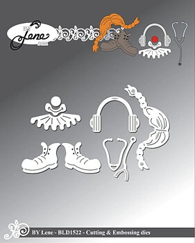 By Lene dies "Accessories #4 for Slask Dolls BLD1465"