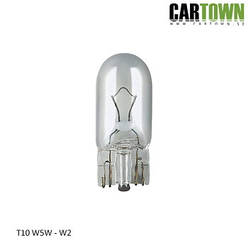 Glödlampa T10 W5W (Vit) (2st)