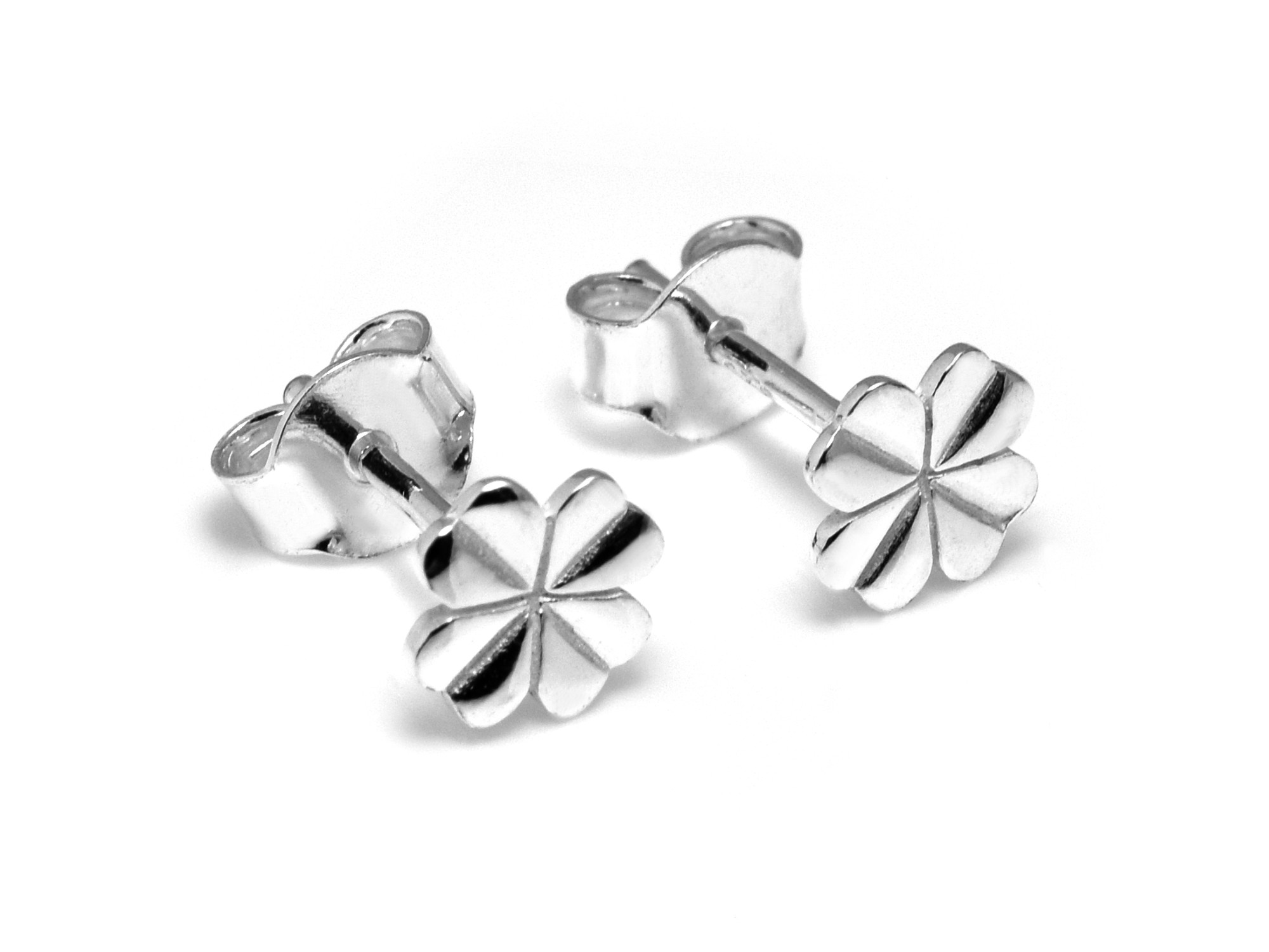 Fyrklöver Örhängen i Äkta 925 Silver, Lyckoamulett Örhänge, Tur och Lycka Smycke