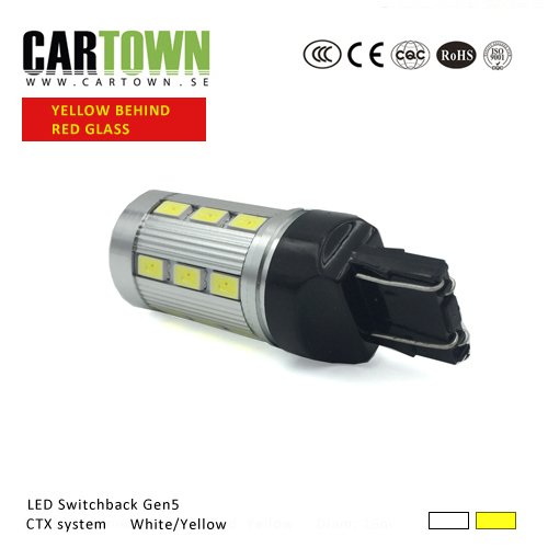 LED Switchback 7443 / T20 SMD Vit/Gul (1st) - 2