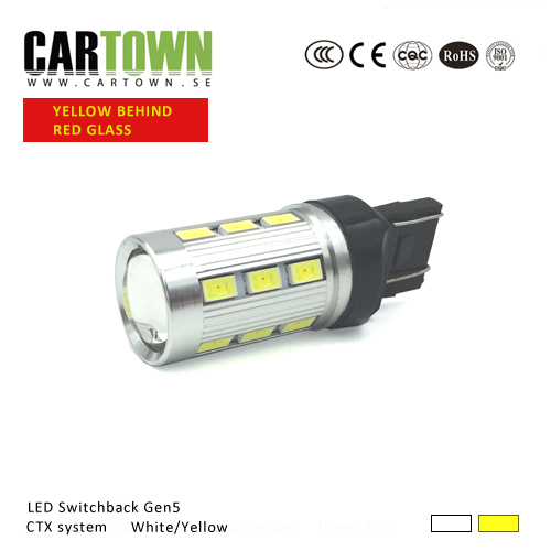 LED Switchback 7443 / T20 SMD Vit/Gul (1st)