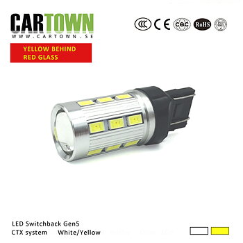 LED Switchback 7443 / T20 SMD Vit/Gul (1st)