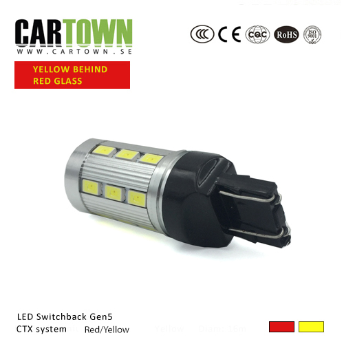 LED Switchback 7443 / T20 SMD Röd/Gul (1st) - 2