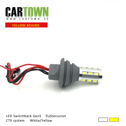 LED Switchback GummisockelSMD Vit/Gul (1st) - 2